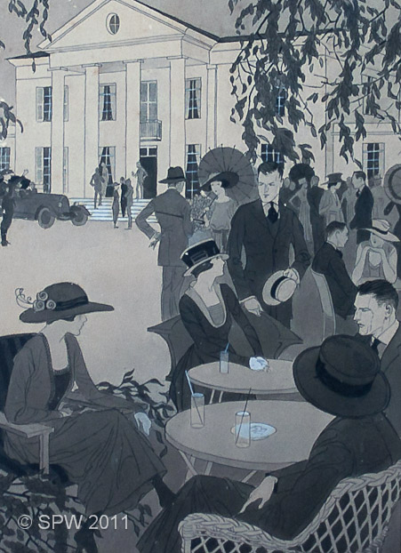 People Gathered Outside of Large Mansion (PWP-028)
