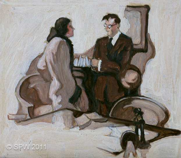 Study for Conversation by the Desk (PWP-054)