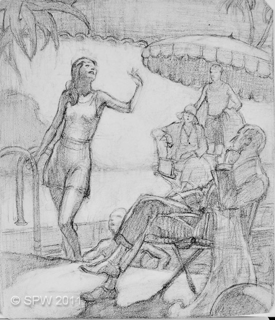 Study for At the Pool (PWP-137)
