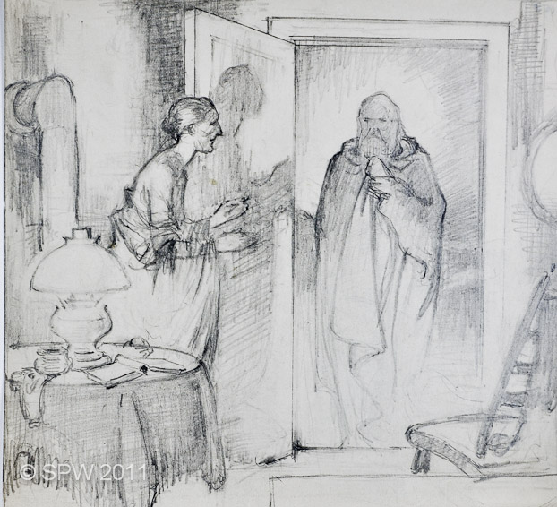 Study for The Cashmere Shawl (PWP-158)