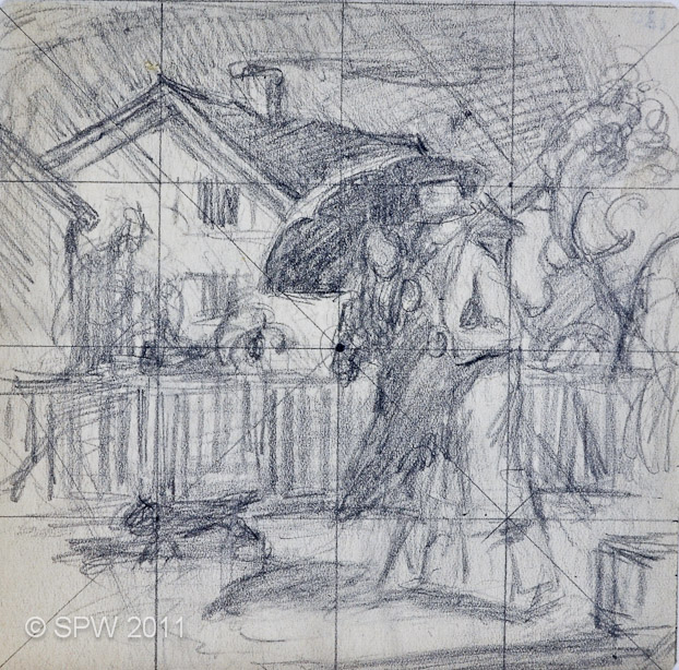 Study for A Walk in the Rain (PWP-180)