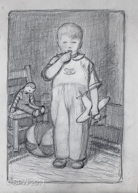 Study for Boy with Plane (PWP-211)