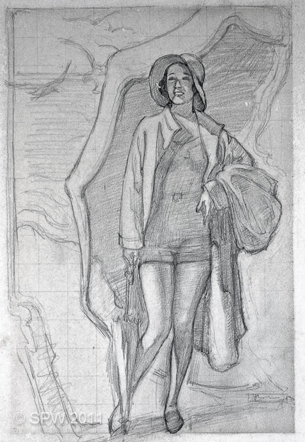 Study for Woman at the Beach (PWP-247)